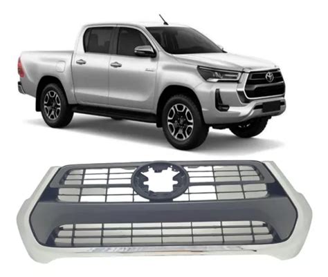 Grade Dianteira Toyota Hilux Srv Srx 2021 2022 2023 Cromada Frete grátis