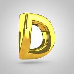 Golden Letter D Uppercase Isolated On White Background Ideas De