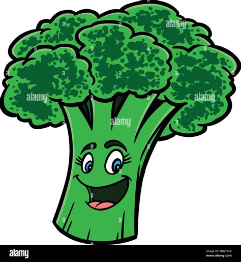 Broccoli Cartoon - An illustration of a Broccoli Cartoon Stock Vector Image & Art - Alamy