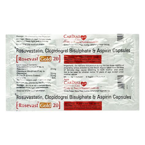 Buy ROSEVAST GOLD 20 Capsule 10 S Online At Upto 25 OFF Netmeds