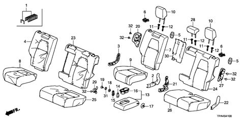 Tpg A Genuine Honda Pad Complete Right Rear Back