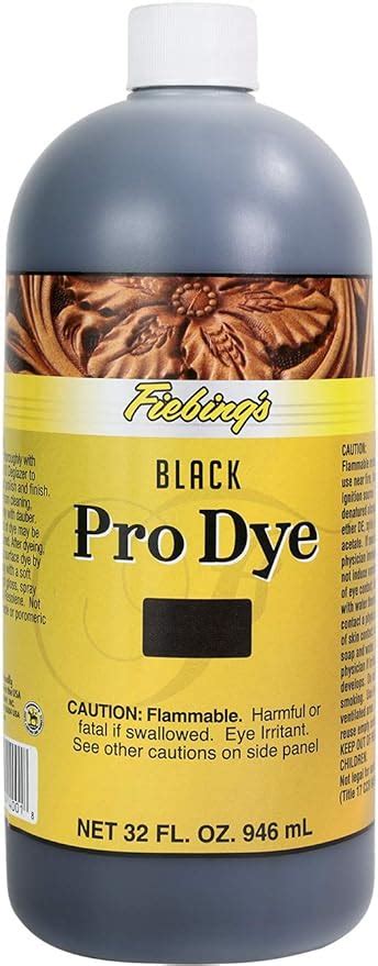 Fiebings Pro Dye Black 32oz Professional Oil Dye For