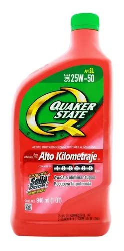 Aceite Multigrado Alto Kilometraje 25w50 Quaker 946ml