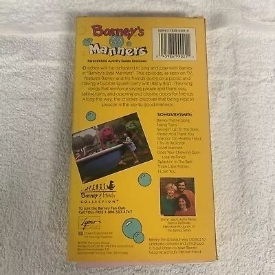 Barney Friends Barneys Best Manners Sing Grelly Usa