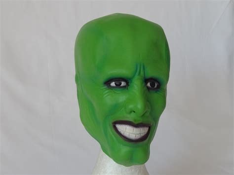 The Mask Jim Carrey Over Head Latex Mask Movie Cosplay Green