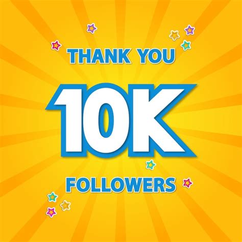 Premium Vector Thank You 10k Followers Thank Giving Social Media Community Poster Or Banner