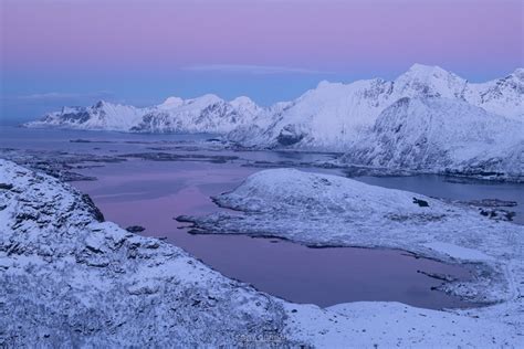 Winter Twilight Over Flakstad Y Friday Photo Lofoten Islands