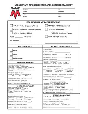 Fillable Online Nfpa Data Sheet Meyerindustrial Fax Email Print