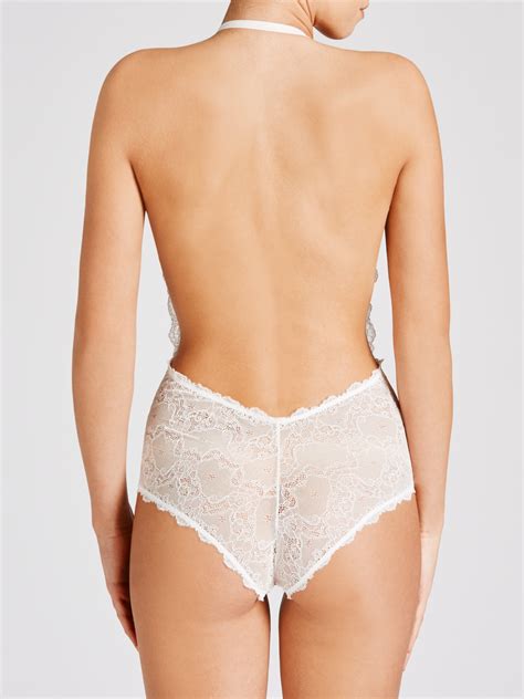 Fashion Forms Lace Strapless Bodysuit In White Lyst