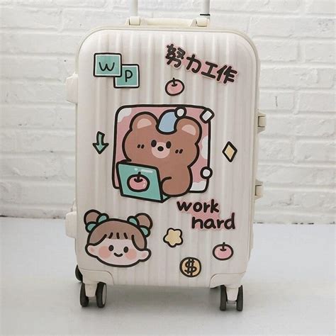 1 Sheet Kawaii Waterproof Luggagelaptop Stickers Cute Suitcases