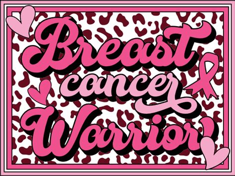 Breast Cancer Warrior Leopard Skin Breast Cancer Awareness Tshirt Design Free Svg File For