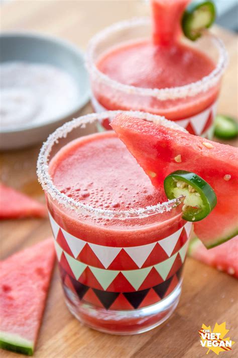 Spicy Watermelon Mocktails - The Viet Vegan