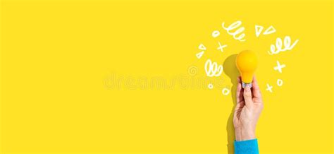 Idea Light Bulb with Hand Drawing Sketch Stock Image - Image of ...