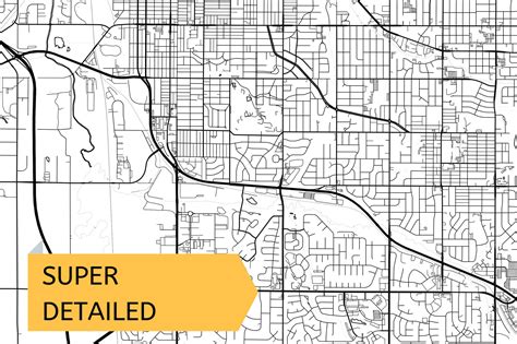 Printable Map of Lincoln Nebraska NE USA Instant Download | Etsy