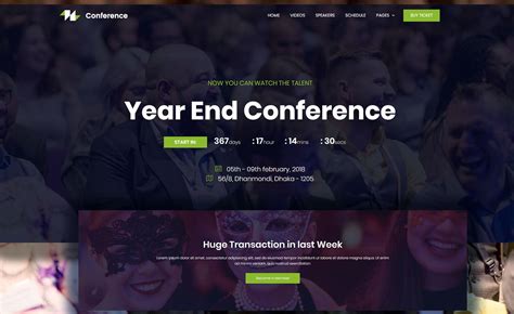 Bootstrap 4, Free HTML5 Event Website Template with Countdown Timer