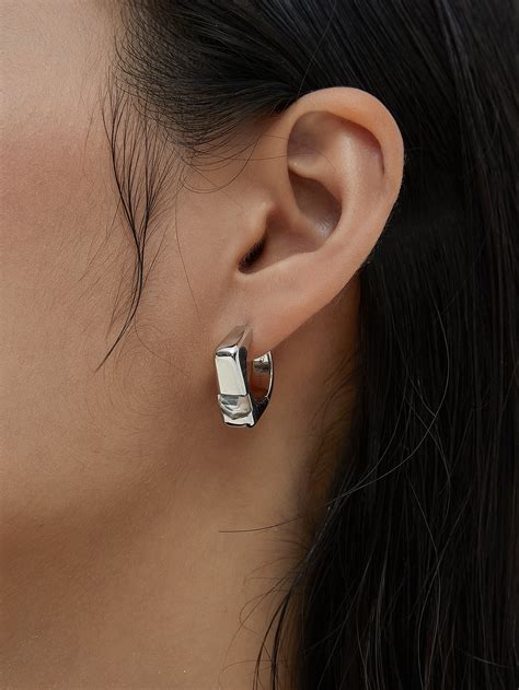 Landscape Signet Hoop Earrings Theyknow