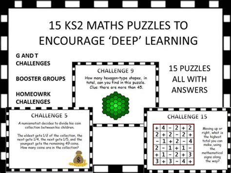 15 Ks2 Maths Puzzles To Encourage ‘deep Learning Teaching Resources