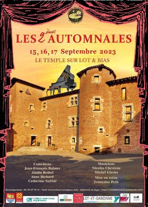 Les Automnales Le Temple Sur Lot Dates Et Programme Du Festival