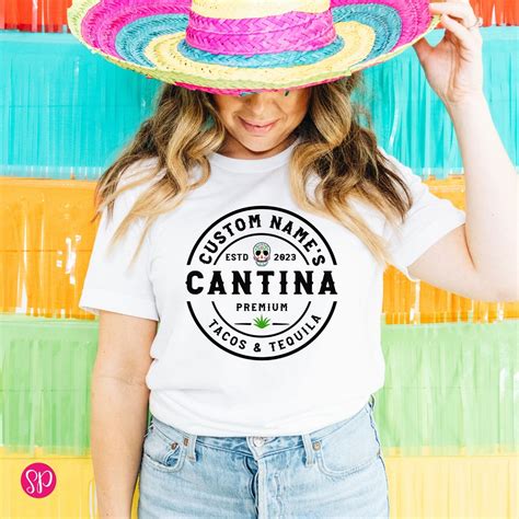 Personalized Cinco De Mayo Shirt Custom Names Cantina Graphic Tee Etsy