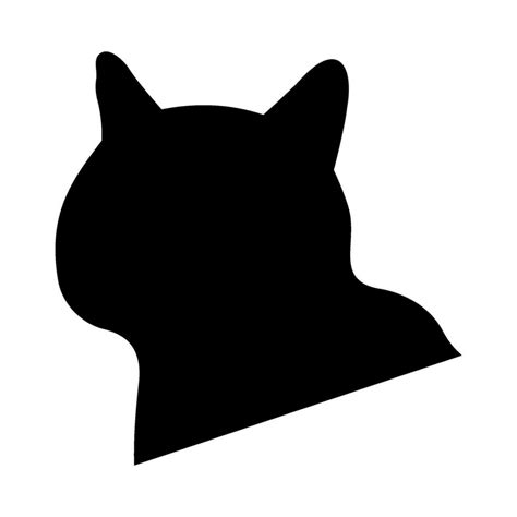 Cat Head silhouette illustration on isolated background 36273682 Vector ...