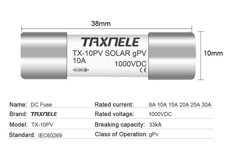 Solar Dc Fuse V Pv Photovoltaic A A A A A A Dc Fuse