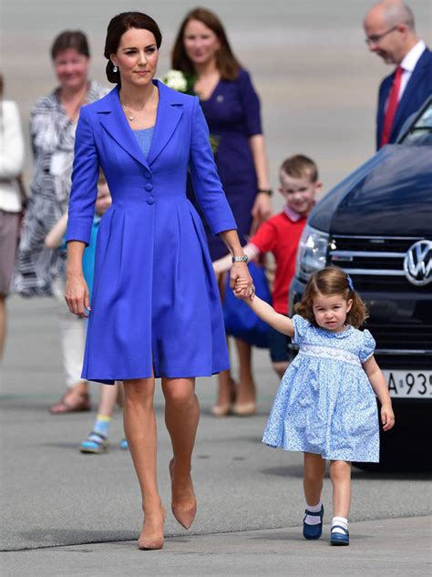 Princess Charlotte Wears Blue With The Duchess Of Cambridge As They