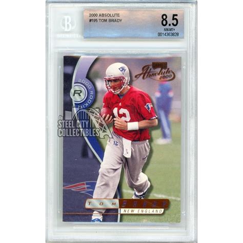 Tom Brady 2000 Playoff Absolute Rookie Card 3000 195 BGS 8 5 Steel