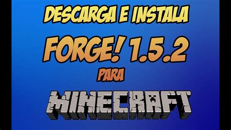 Como Descargar E Instalar Forge Para Minecraft Mediafire Youtube