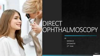 Direct ophthalmoscope | PPT