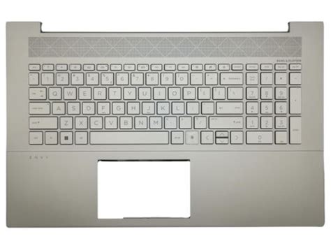 Genuine HP Envy 17 CG Palmrest Cover Keyboard US Int Silver Backlit