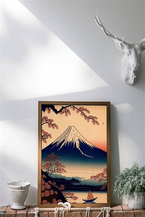 Ukiyo-e Mount Fuji Print, Mount Fuji Wall Art, Mount Fuji Poster ...