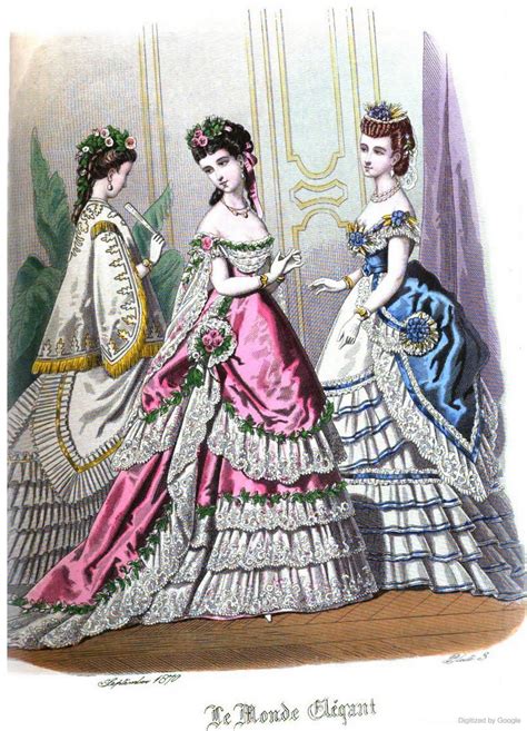 Le Monde Elégant 1870 September Fashion plates Victorian fashion