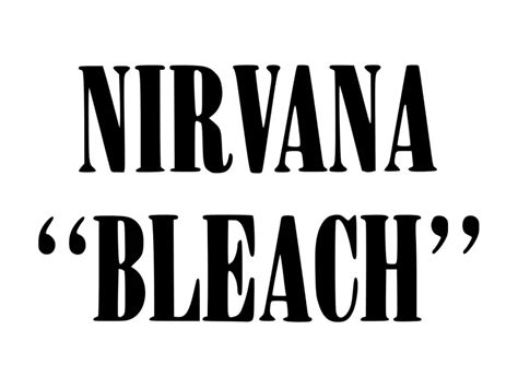 Nirvana Bleach Logo PNG vector in SVG, PDF, AI, CDR format