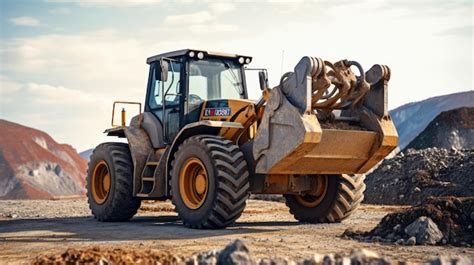 Premium AI Image | photos of heavy construction equipment bulldozers on ...