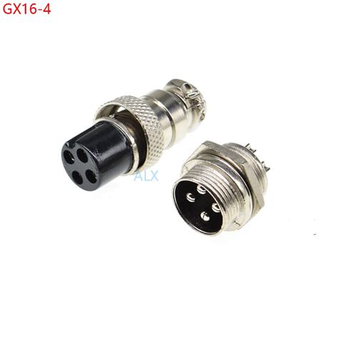 2set Gx16 4 Aviation Plug Socket Circular Connector 16mm Diameter Gx16 4pin Male Female Wire