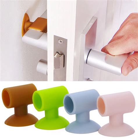 Pcs Silicone Door Handle Knob Crash Pad Wall Protectors Self Adhesive