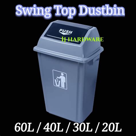 Rayaco Swing Top Dustbin With Lid 60L 40L 30L 20L Garbage Bin Trash