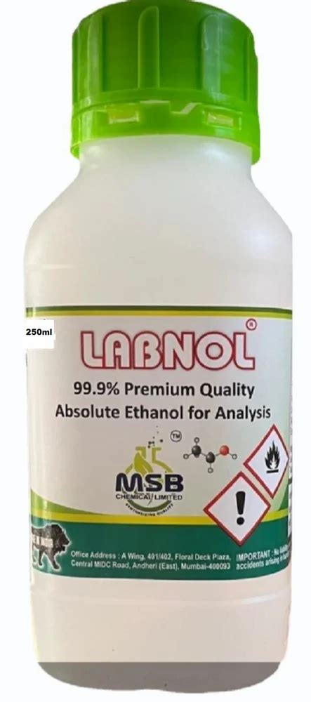 250Ml Labnol Absolute Ethanol Analytical AR Grade At Rs 800 Litre In