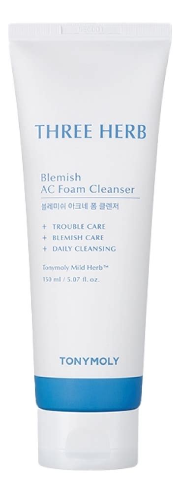 Tony Moly Three Herb Blemish Ac Foam Cleanser