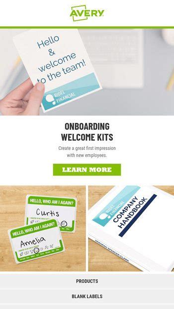 🎁 Onboarding Welcome Kits Avery Email Archive