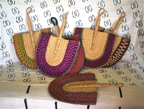 straw raffia fan african imports