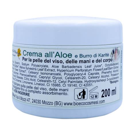 Crema All Aloe E Burro Di Karit Ml Bio Eco Cosmesi