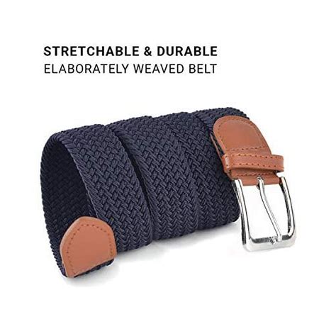 Stretch Braided Woven Belts Without Holes Elastic Casual Belts For Men