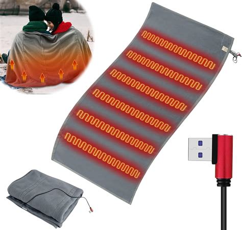 Njdgf Heated Blanket Battery Operated Portable Usb Electric Throw