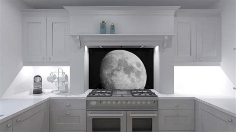 Full Moon Kitchen Splashback Negative Space Splashback