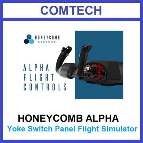 Jual Honeycomb Alpha Flight Yoke Switch Panel Flight Simulator Joystick ...