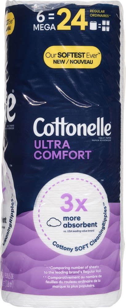 Cottonelle Ultra Comfort Toilet Paper, Mega Rolls, 2-Ply-Planogram-Right