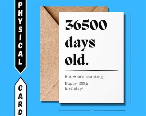 100th Birthday Card 100th Birthday Gift Funny Birthday - Etsy