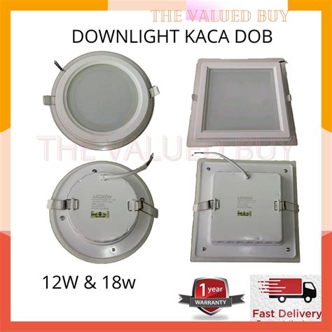 The Valued Buy DOB Kaca Downlight SIRIM 12 18w Glass Plaster