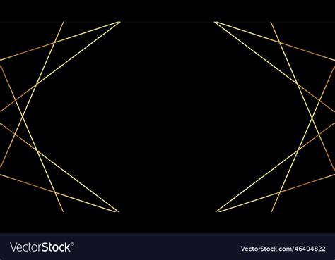 Black premium background with golden geometric Vector Image